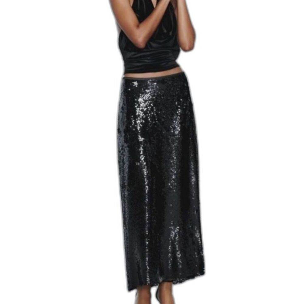 NWT ZARA sequin maxi skirt